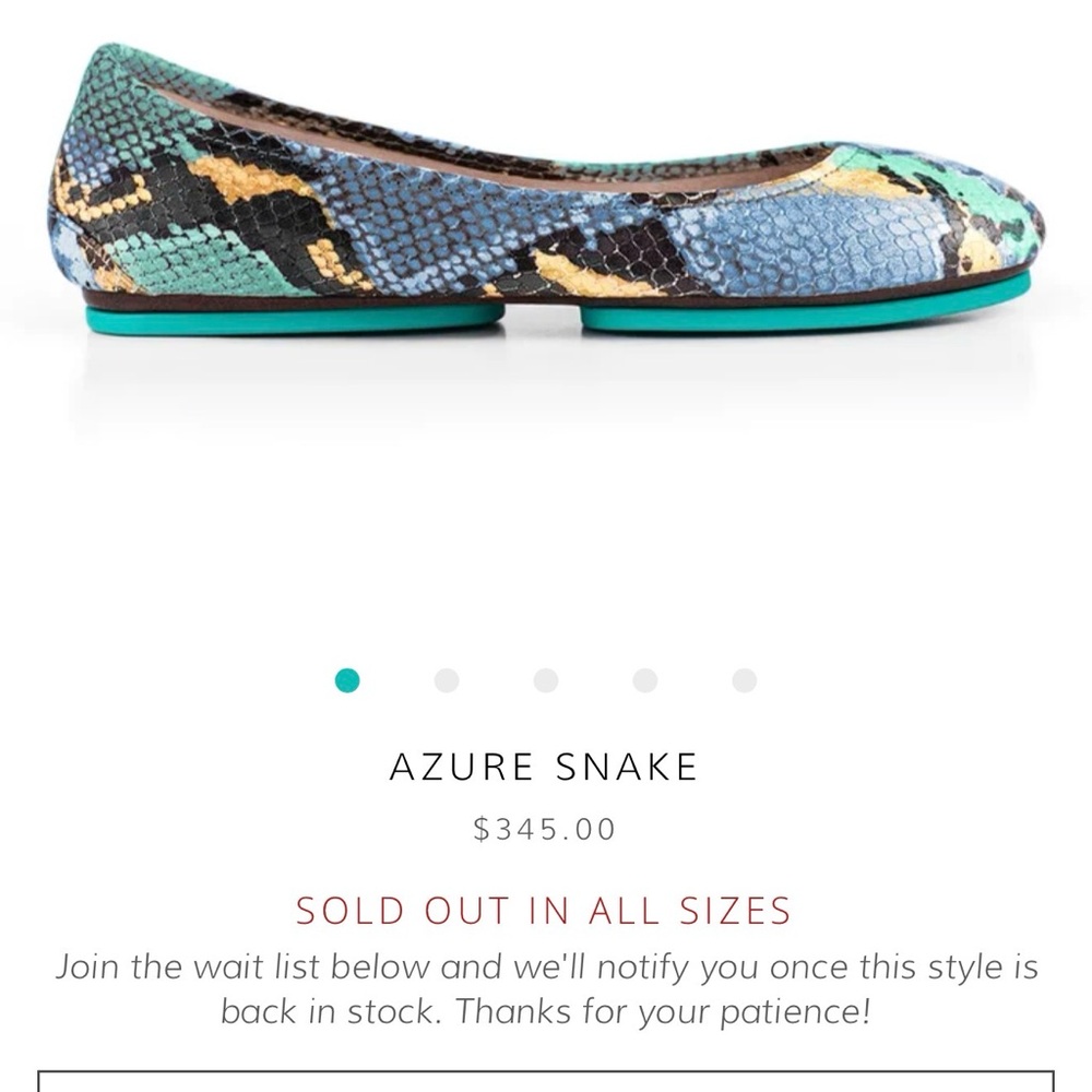 Tieks Azure Snake
